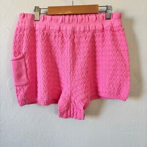 Free People‎ Pink Textured Women Shorts